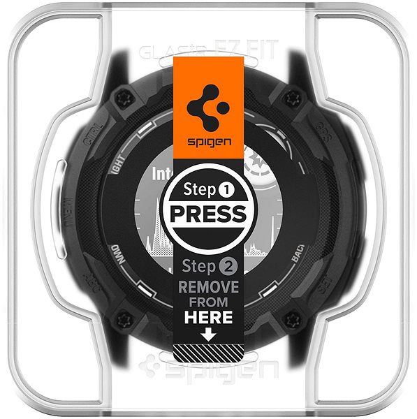Glass Screen Protector Spigen Glass tR EZ Fit 2 Pack Garmin Instinct 2X Solar ...