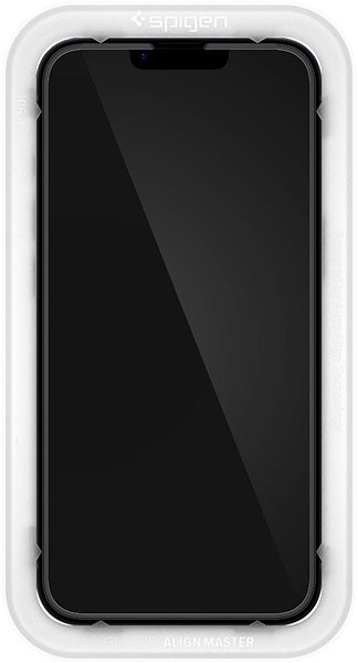 Glass Screen Protector Spigen Glass tR AlignMaster HD 1 Pack FC Black iPhone 14/13 Pro/13 ...