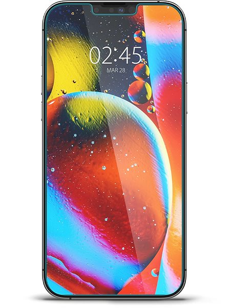 Glass Screen Protector Spigen Glass tR EZ Fit 2 Pack Privacy Sensor Open iPhone 14 Plus/13 Pro Max ...