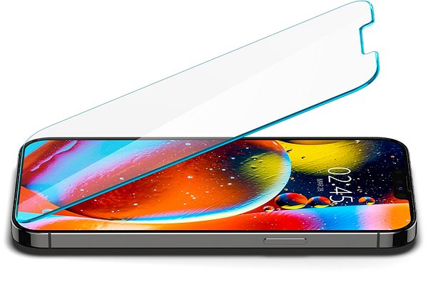 Glass Screen Protector Spigen Glass tR EZ Fit 2 Pack Privacy Sensor Open iPhone 14 Plus/13 Pro Max ...