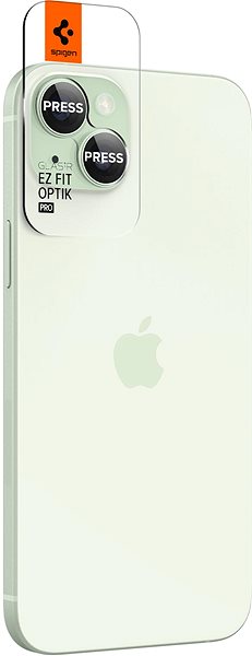Üvegfólia Spigen Glass tR EZ Fit Optik Pro 2 Pack Green iPhone 15/15 Plus/14/14 Plus üvegfólia ...