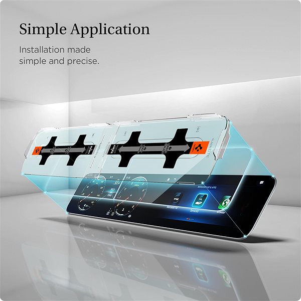 Glass Screen Protector Spigen Mercedes Benz Glass tR EZ Fit Crystal Clear Screen Protector 2 Pack A-Class 2021/2020 ...