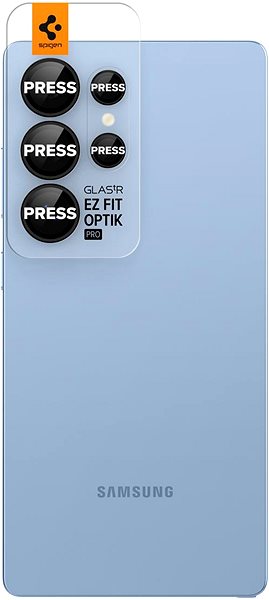 Objektiv-Schutzglas Spigen Glass tR EZ Fit Optik Pro HD 2 Pack Black Samsung Galaxy S 2025 Ultra ...