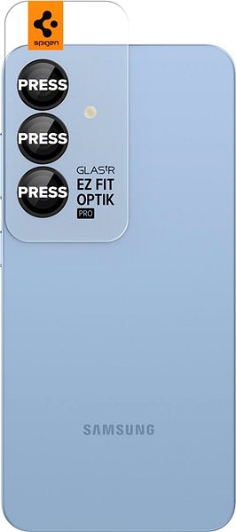 Objektiv-Schutzglas Spigen Glass tR EZ Fit Optik Pro HD 2 Pack Black Samsung Galaxy S 2025+ ...