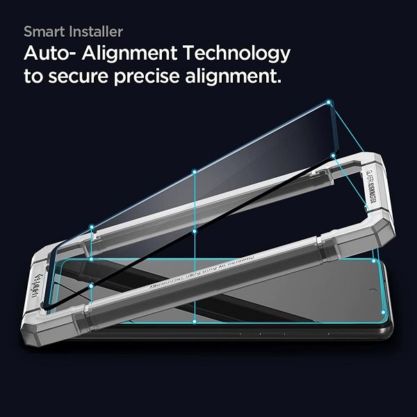 Üvegfólia Spigen AlignMaster FC Black Samsung Galaxy A52/Galaxy A52 5G üvegfólia Jellemzők/technológia