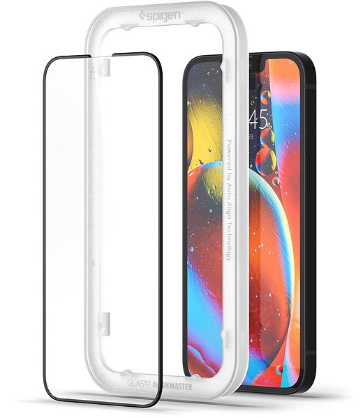 Glass Screen Protector Spigen tR Align Master Black 2 Pack iPhone 13 mini Features/technology