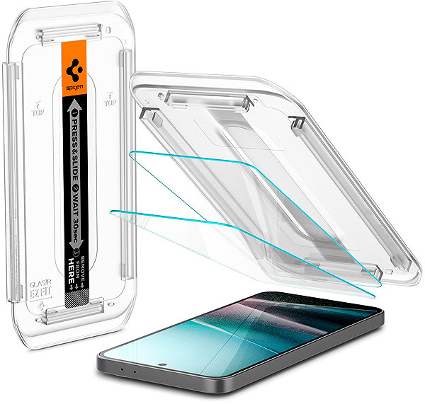 Glass Screen Protector Spigen Glass tR EZ Fit 2 Pack Transparency Samsung Galaxy A3 2025 5G ...