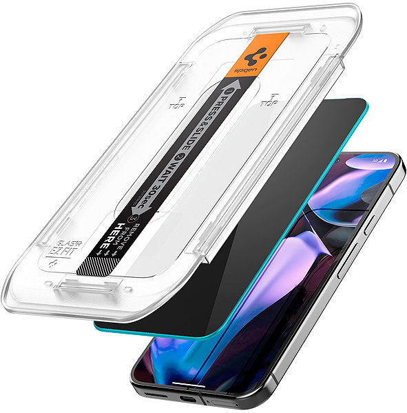 Glass Screen Protector Spigen Glass tR EZ Fit Privacy 2 Pack - Google Pixel 9/10 Pro/9/10 ...