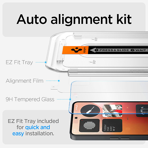 Glass Screen Protector Spigen Glass tR EZ Fit HD 1 Pack Transparency Nothing Phone (3a)/(3a) Pro ...