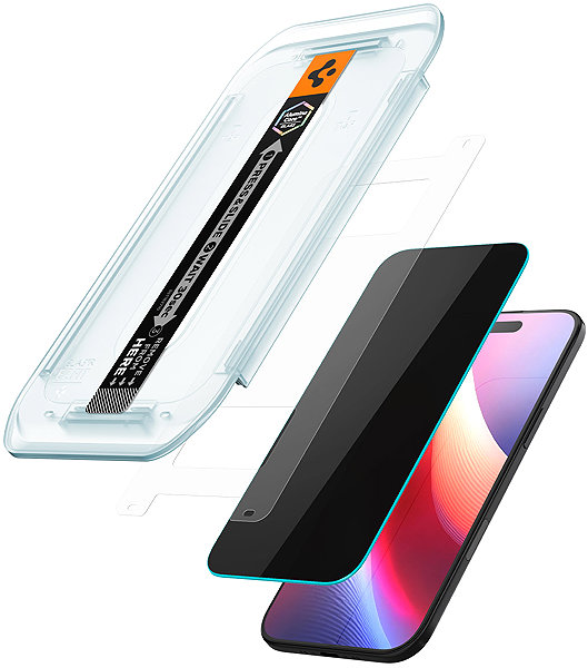 Glass Screen Protector Spigen Glass tR EZ Fit Privacy 2 Pack Transparency iPhone Air ...