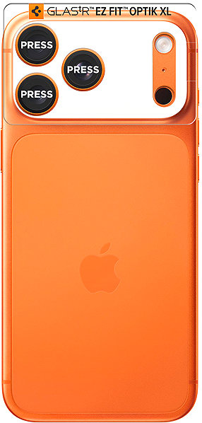 Objektiv-Schutzglas Spigen Glass tR EZ Fit Optik Pro XL 1 Pack Orange iPhone 17 Pro Max ...