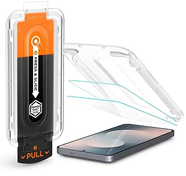 Glass Screen Protector Spigen Glass tR EZ Fit Pro 2 Pack Transparency Samsung Galaxy S25 FE ...
