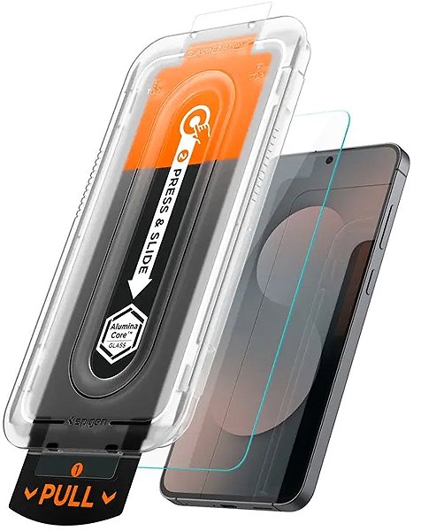 Glass Screen Protector Spigen Glass tR EZ Fit Pro 2 Pack Transparency Samsung Galaxy S25 FE ...