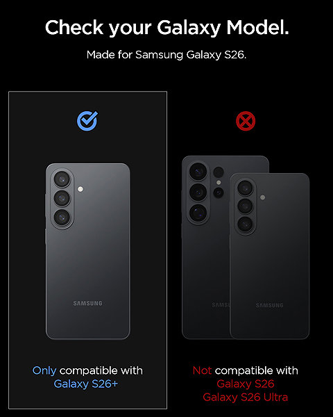 Objektiv-Schutzglas Spigen Glass tR EZ Fit Optik Pro HD 2 Pack Black Samsung Galaxy S26+ ...