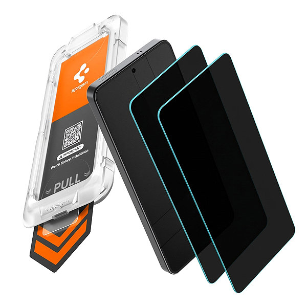 Glass Screen Protector Spigen Glass tR EZ Fit Pro HD Privacy 2 Pack Transparency Samsung Galaxy S26+ ...