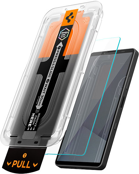 Glass Screen Protector Spigen Glass tR EZ Fit Pro 2 Pack Transparency Sony Xperia 10 VII ...