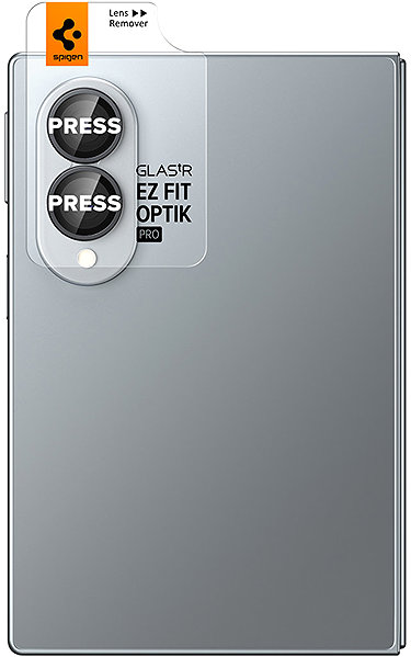 Glass Screen Protector Spigen Glass tR EZ Fit Optik Pro HD 2-Pack Black for Samsung Galaxy Z Fold8 ...