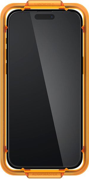 Schutzglas Spigen Glass tR AlignMaster 2 Pack FC Black iPhone 15 ...
