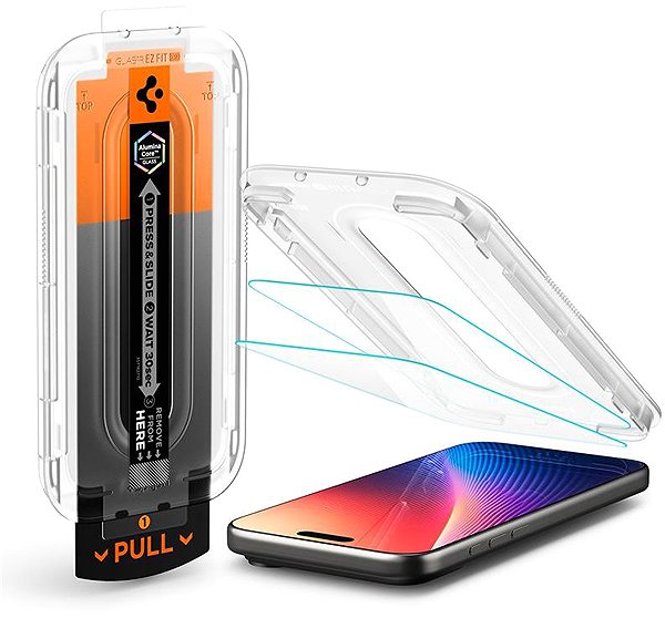 Glass Screen Protector Spigen Glass tR EZ Fit Pro HD 1-Pack for iPhone 2026 Pro/17 Pro/17/16 Pro ...