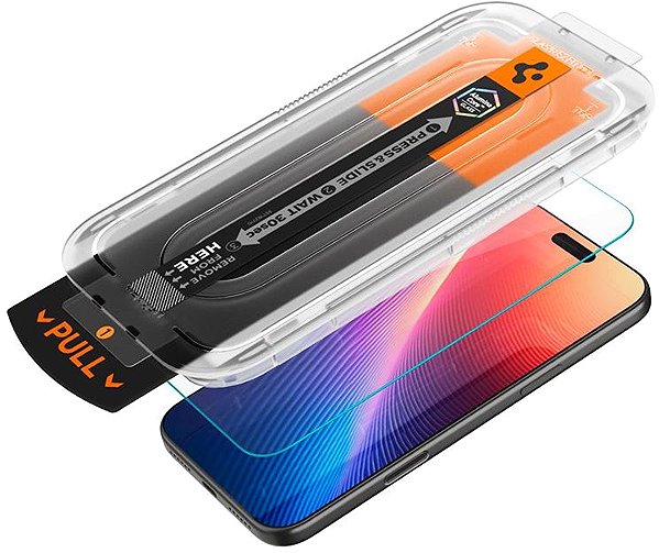 Glass Screen Protector Spigen Glass tR EZ Fit Pro HD 1-Pack for iPhone 2026 Pro/17 Pro/17/16 Pro ...