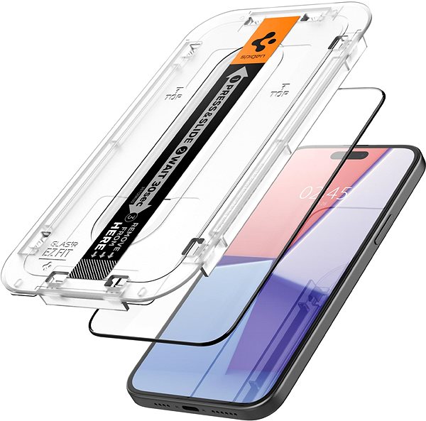 Ochranné sklo Spigen Glass tR EZ Fit 2 Pack FC Black iPhone 15 ...