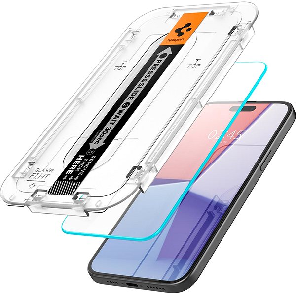 Üvegfólia Spigen Glass tR EZ Fit 2 Pack Transparency iPhone 15 üvegfólia ...