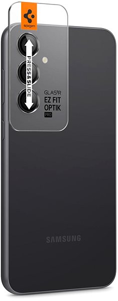 Ochranné sklo Spigen Glass tR EZ Fit Optik Pro Black 2 Pack Samsung Galaxy S23 FE ...