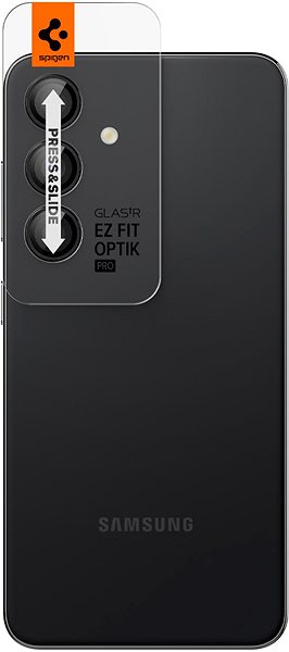 Ochranné sklo Spigen Glass tR EZ Fit Optik Pro 2 Pack Black Samsung Galaxy S24 ...