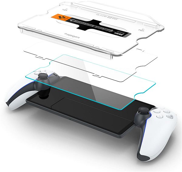 Glass Screen Protector Spigen Glass tR EZ Fit PlayStation Portal Remote Player ...