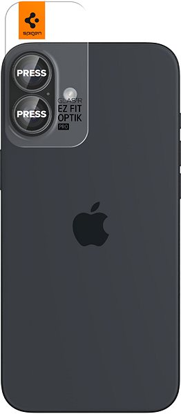 Objektiv-Schutzglas Spigen Glass tR EZ Fit Optik Pro 2 Pack crystal clear iPhone 16/16 Plus ...