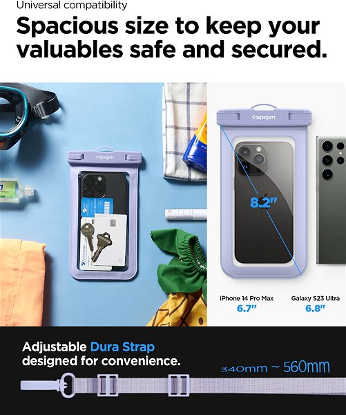 Mobiltelefon tok Spigen Aqua Shield A601 vízkék vízálló tok - 1 db ...