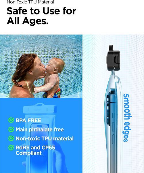 Mobiltelefon tok Spigen Aqua Shield A610 vízkék vízálló úszótok - 1 db ...