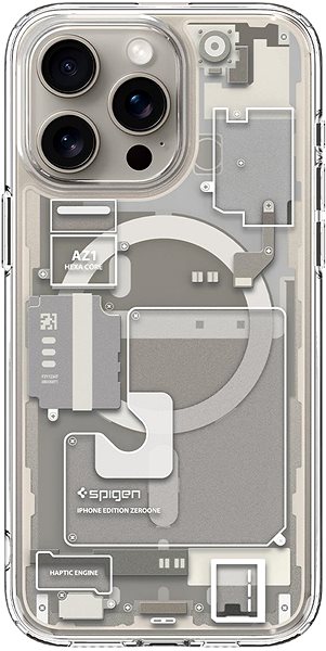 Handyhülle Spigen Ultra Hybrid MagSafe Zero One Natural Titanium iPhone 15 Pro ...