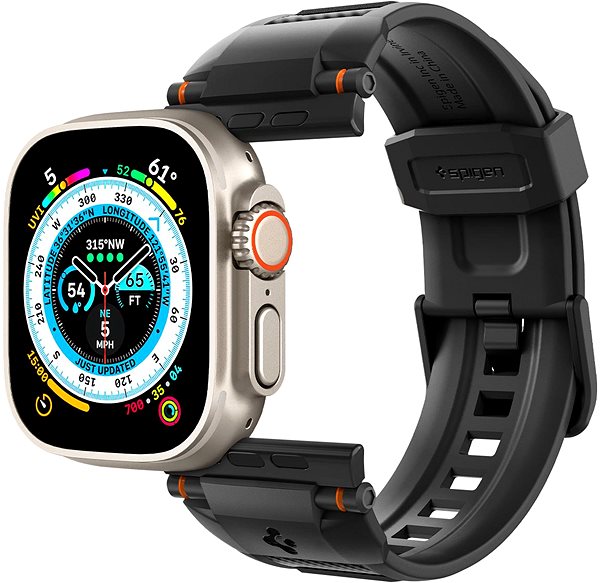 Remienok na hodinky Spigen Rugged Ultra Band Matte Black Apple Watch 49 mm/45 mm/44 mm/42 mm ...