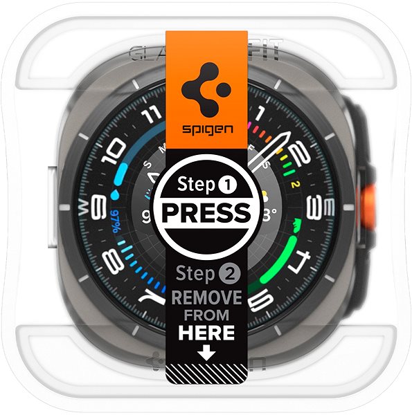 Glass Screen Protector Spigen Glass tR EZ Fit 2 Pack Transparency Samsung Galaxy Watch Ultra ...