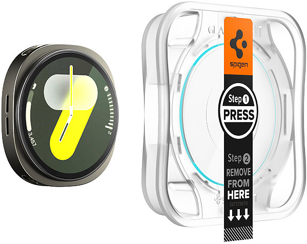 Glass Screen Protector Spigen Glass tR EZ Fit 2 Pack Transparency Samsung Galaxy Watch 8 (40mm) ...
