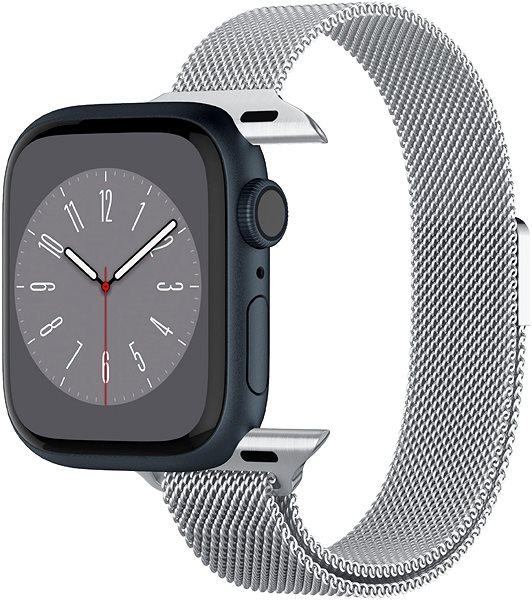 Remienok na hodinky Spigen Metal Fit Silver Apple Watch 41 mm/40 mm/38 mm ...