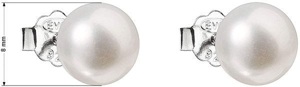 Náušnice EVOLUTION GROUP 21042.1 bílá pravá perla AA 7,5-8 mm (Ag925/1000, 1,0 g) ...