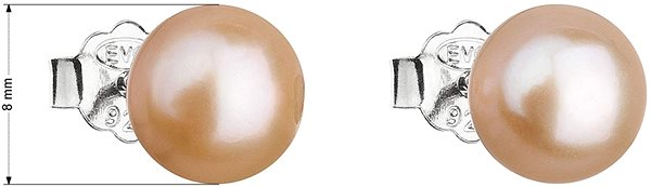 Náušnice EVOLUTION GROUP 21042.3 peach pravá perla AA 7,5 – 8 mm (Ag 925/1000, 1,0 g) ...