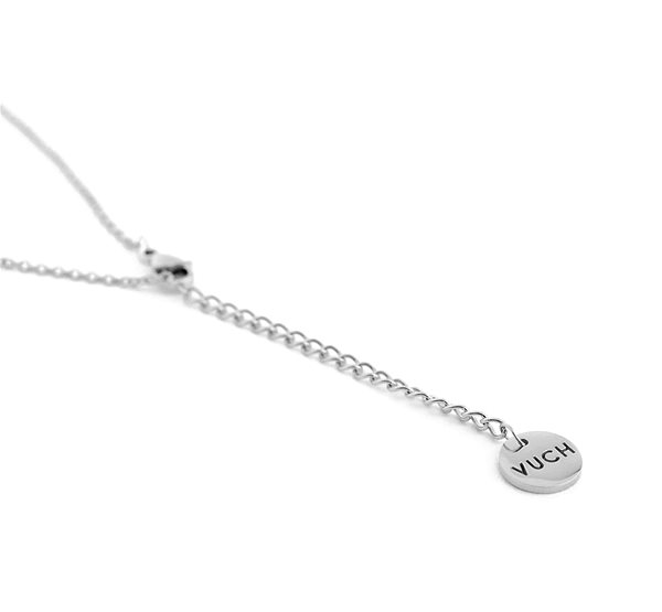 VUCH Silver Moon Necklace .