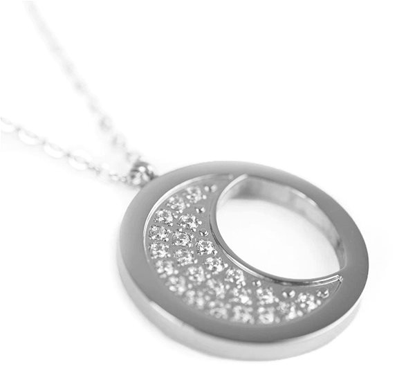 VUCH Silver Moon Necklace .