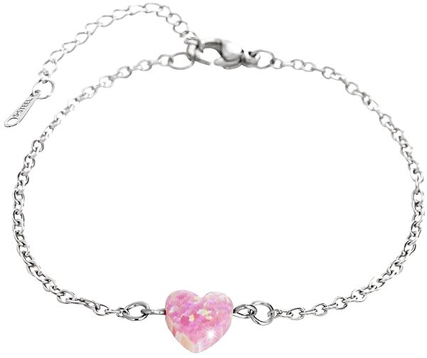 JSB Bijoux Pink Opal Heart Bracelet 61500931ro.