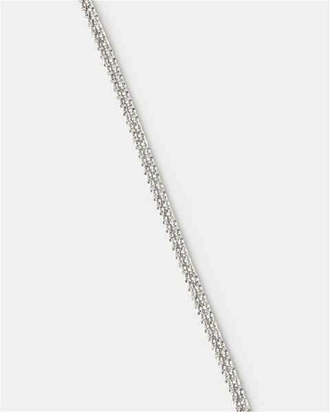PDPAOLA Double Sparkle Silver Bracelet PU02-802-U (Ag 925/1000, 4.2g).