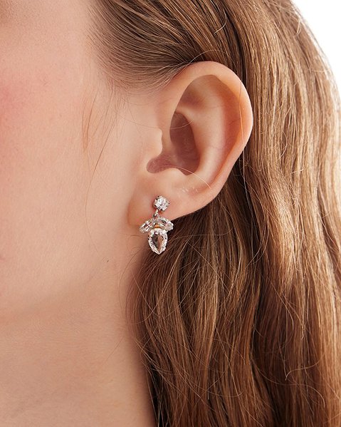 VICTORIA CRUZ Lieve earrings (Ag925/1000, 2.2g).