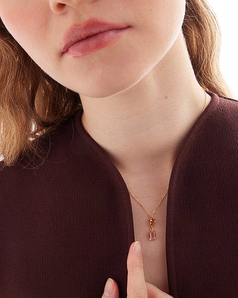 VICTORIACRUZ Borea Gold Necklace (Ag925/1000, 2.6g).