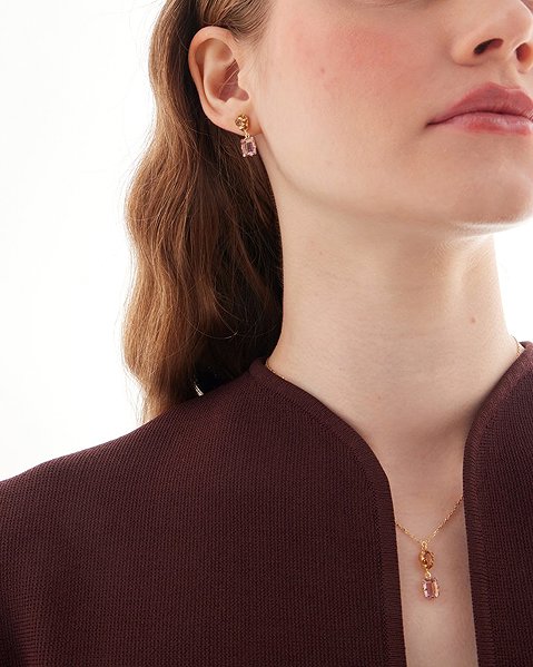 VICTORIACRUZ Borea Gold Necklace (Ag925/1000, 2.6g).
