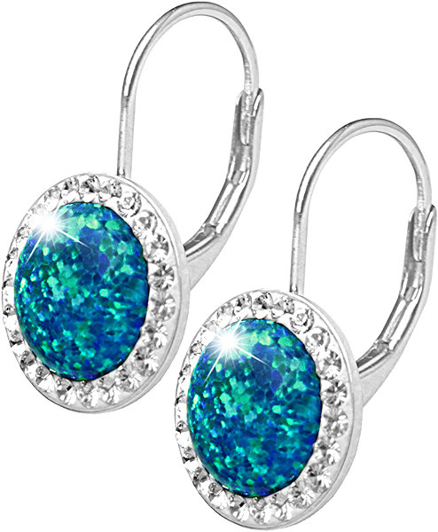 JSB Bijoux Opals with Swarovski Crystal Stones Pas 92400025pas (Ag925/1000, 2.1g) earrings.