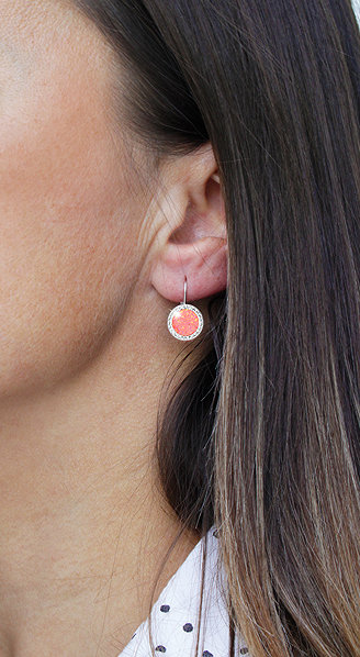 JSB Bijoux Opals with Swarovski Crystal Stones Peach Pastel 92400025pea (Ag925/1000, 2.1g) earrings.