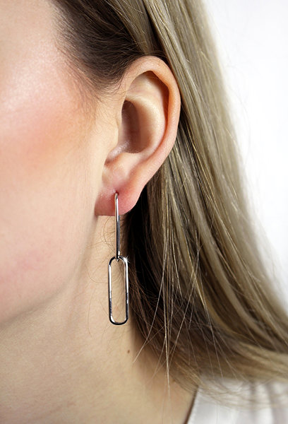 JSB Bijoux Linked ovals 92400521r (Ag925/1000, 3.14g) earrings.