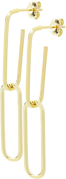 JSB Bijoux Interlinked Ovals gold-plated earrings 92400521g (Ag925/1000, 3.14g).
